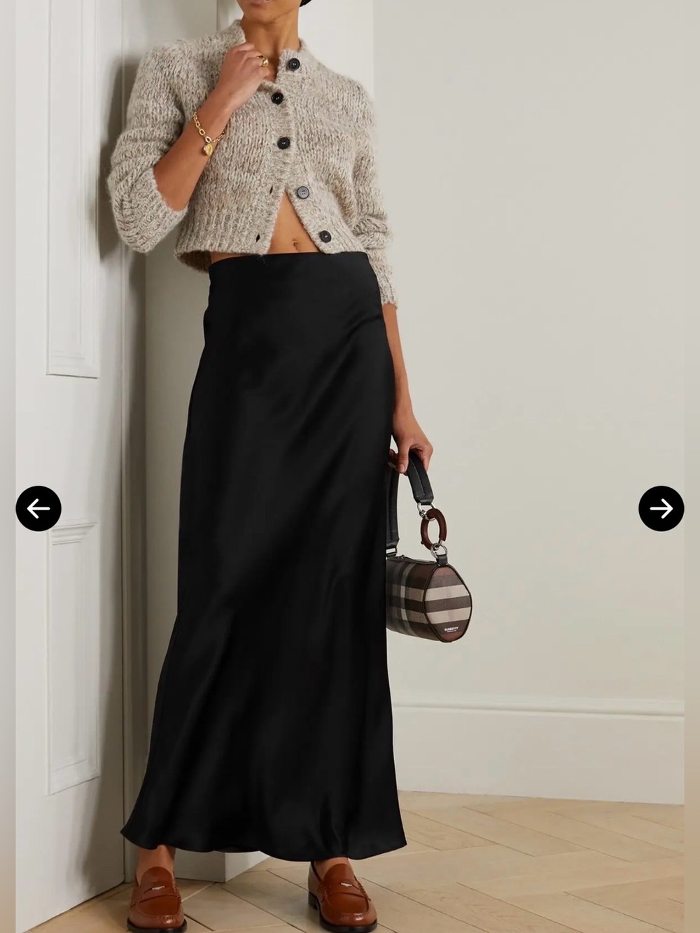 Frame silk satin maxi skirts XS